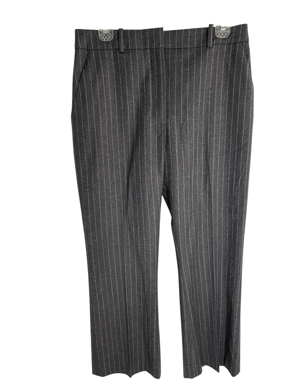 Altuzarra Gray Pinstripe Dress Trousers preppy Wool Cotton blend Italy EU 40